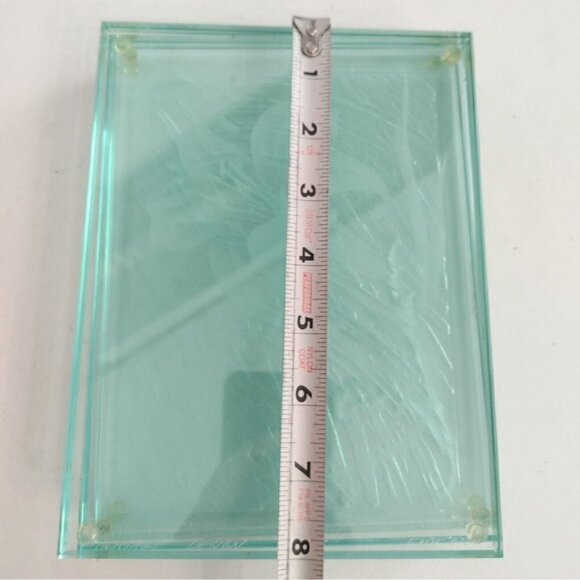 Glass Art Design Minneapolis MN Signed Floral Stucco Engraved (3) Glass Wall Art - Picture 12 of 13